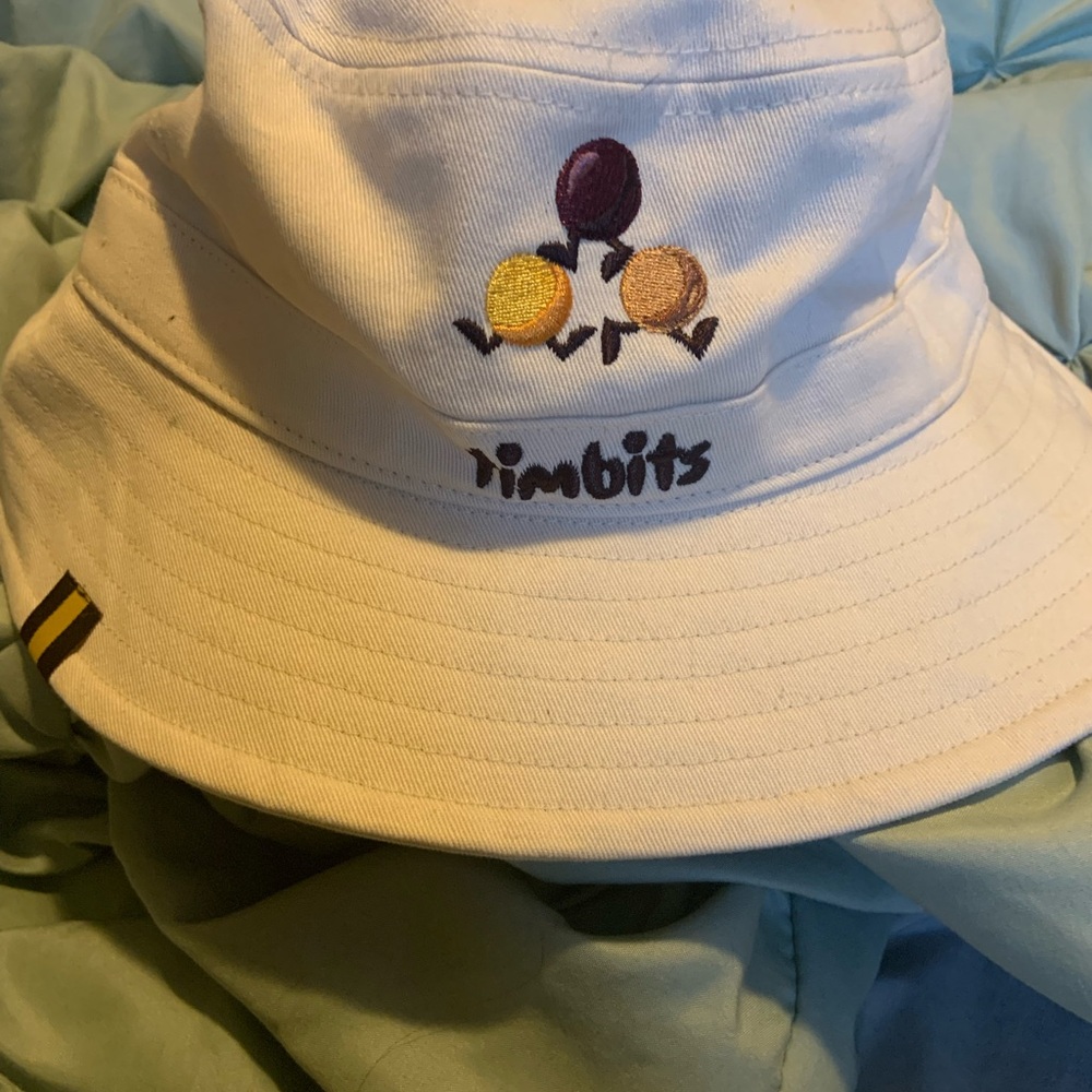 Timbits White Bucket Hat with Embroidery